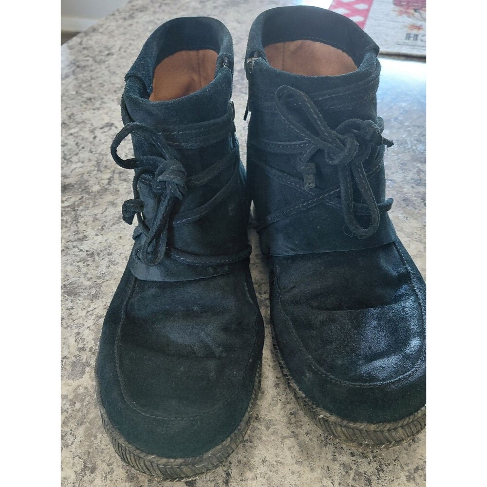 UGG Black Suede Ankle Boots - Picture 2 of 7